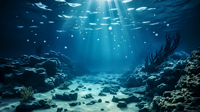 海底海底世界海底光线光影海洋生物海底沉船
