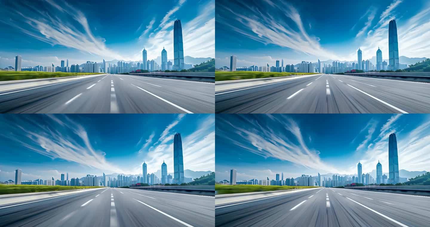 高速公路城市视频