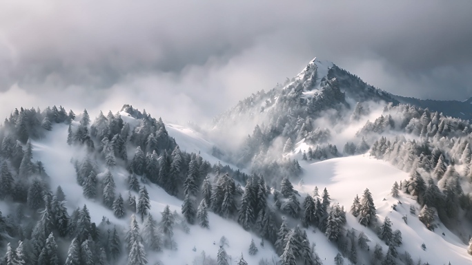 雪山航拍