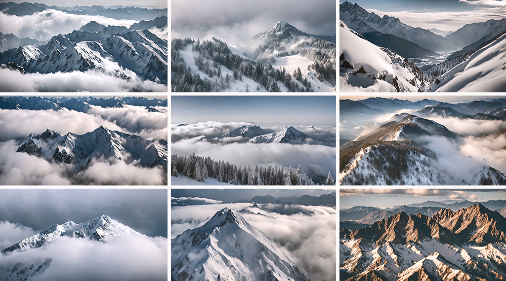 雪山航拍