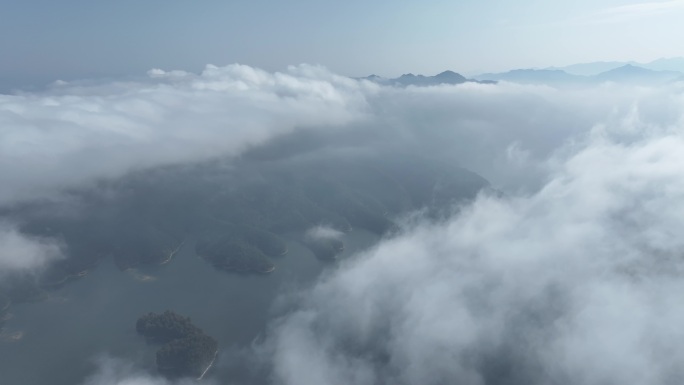 4K-Log-航拍杭州千岛湖云海仙境