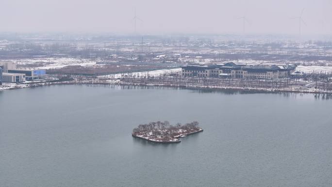 成武县文亭湖中的小岛