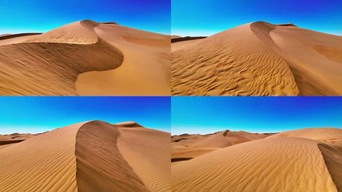 沙漠航拍推镜头