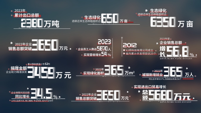 4K科技数据简洁大气-红色