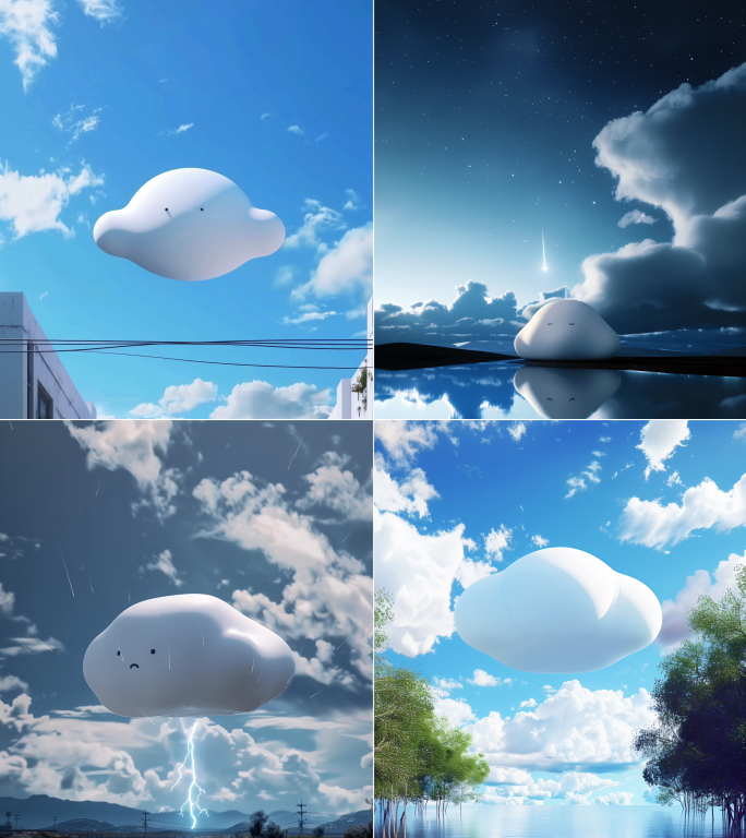 C4D云朵动画片头