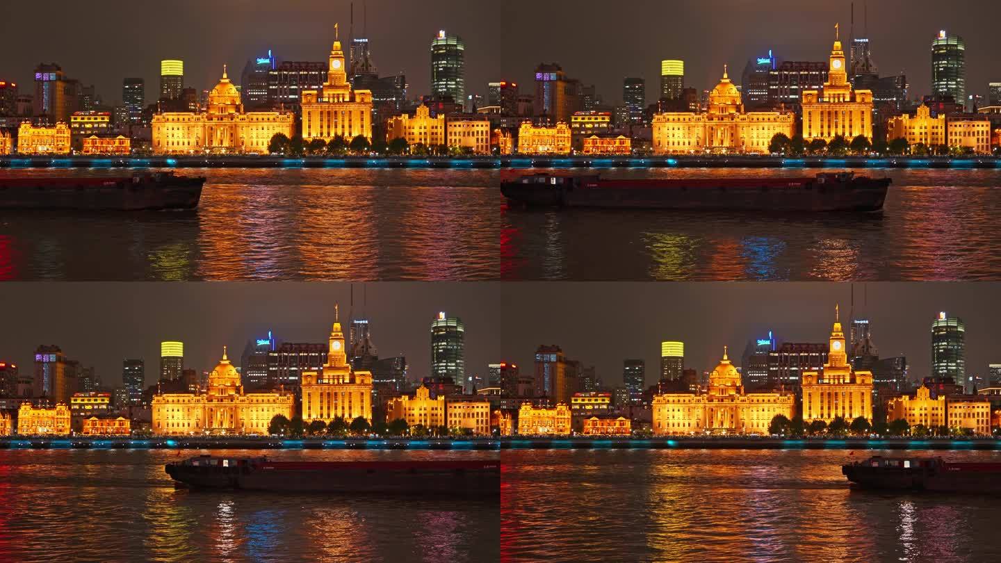 4k实时拍摄上海万国建筑博览群和黄浦江