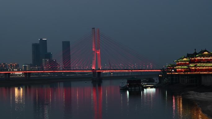 南昌市八一大桥夜景延时