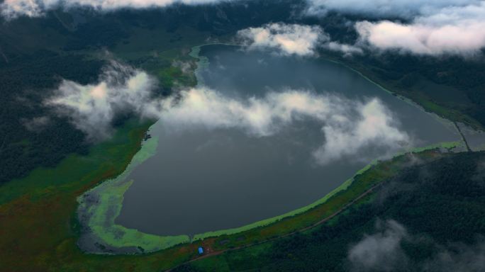 柴河火山同心天池云海