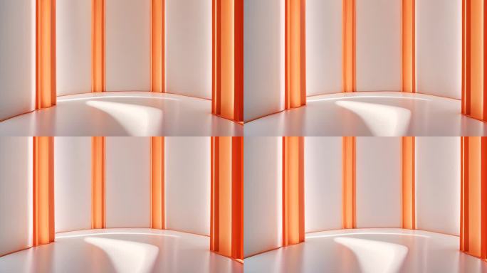 线条橙色建筑视频
