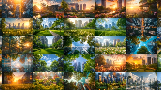 【4K高清】低碳环保绿色生态城市合集