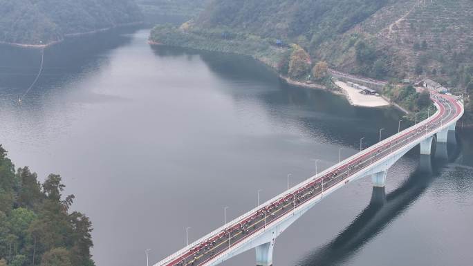 4K-Log-航拍千岛湖自行车赛