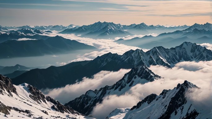 雪山大山高山云海