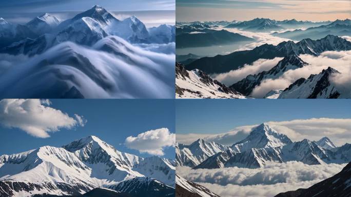 雪山大山高山云海