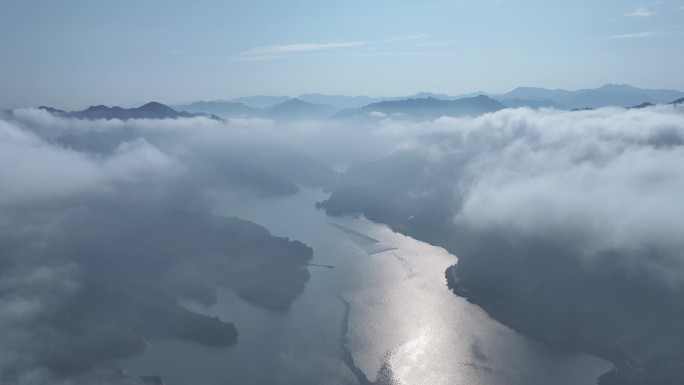 4K-Log-航拍杭州千岛湖云海仙境