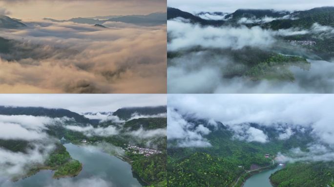 江西风光 云海云雾 群山河流 风光航拍