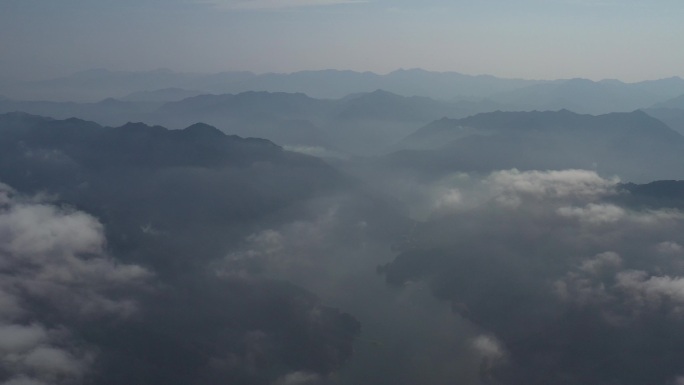 4K-Log-航拍杭州千岛湖云海仙境