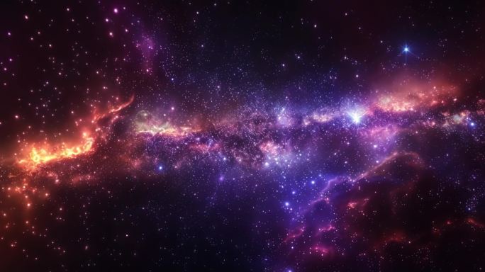 宇宙银河和星系壮观震撼的企业宣传片头