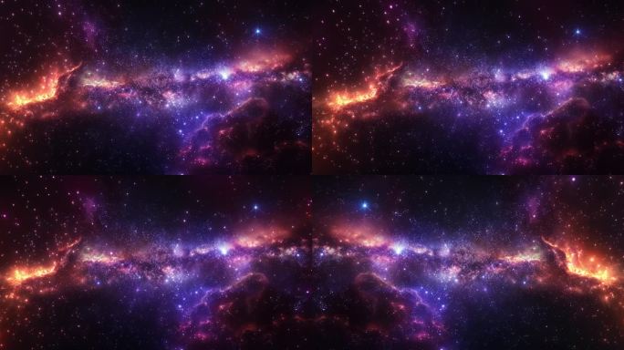 宇宙银河和星系壮观震撼的企业宣传片头