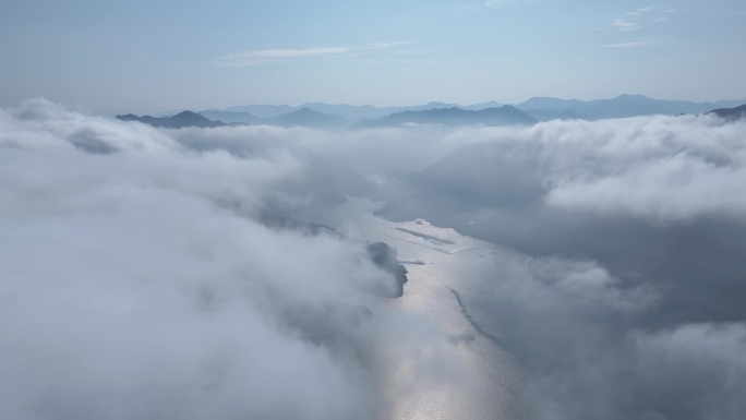 4K-Log-航拍杭州千岛湖云海仙境