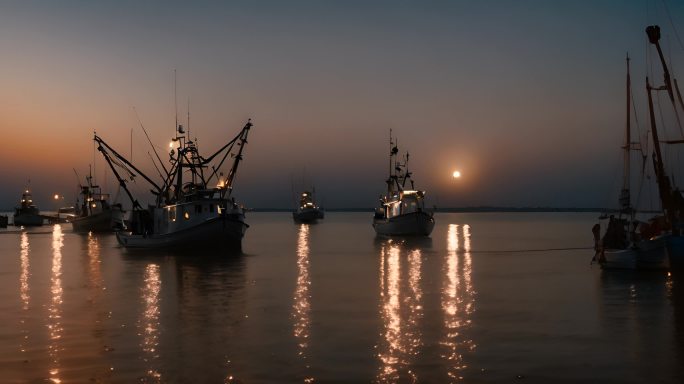 深夜渔船