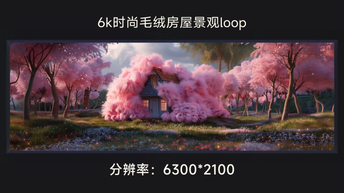 6k时尚毛绒房屋景观loop