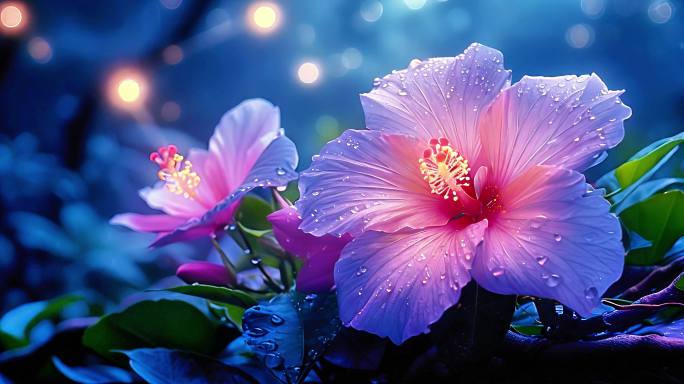 紫荆花的花朵颜色鲜艳如彩虹般绚烂美丽动人