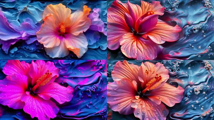 紫荆花的花朵颜色鲜艳如彩虹般绚烂美丽2