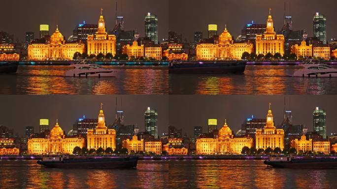 4k实时拍摄上海万国建筑博览群和黄浦江