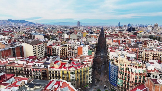 2024西班牙巴塞罗那城市4K航拍