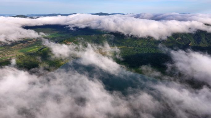 柴河火山同心天池云海