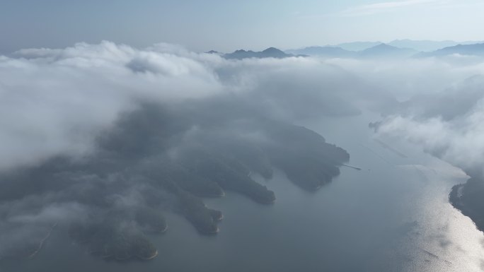 4K-Log-航拍杭州千岛湖云海仙境