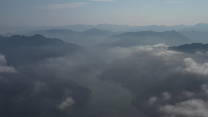 4K-Log-航拍杭州千岛湖云海仙境