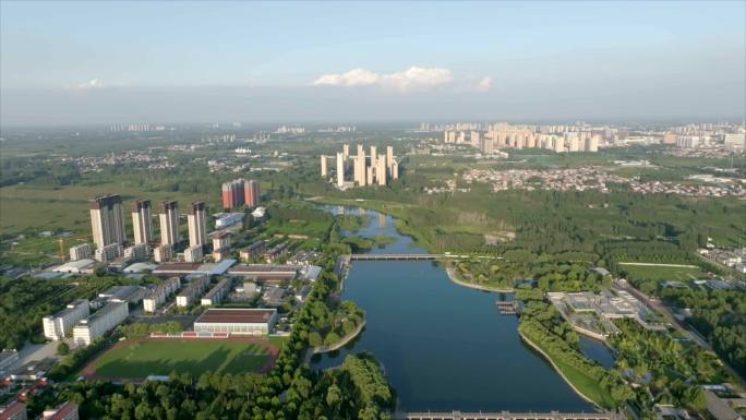涿州市航拍绿色城市绿色生态