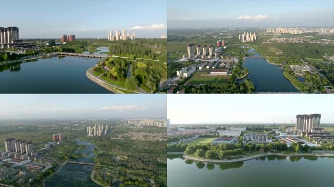 涿州市航拍绿色城市绿色生态