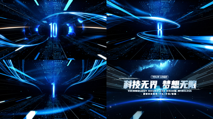 AE模板（宽屏）震撼倒计时 开场倒计时