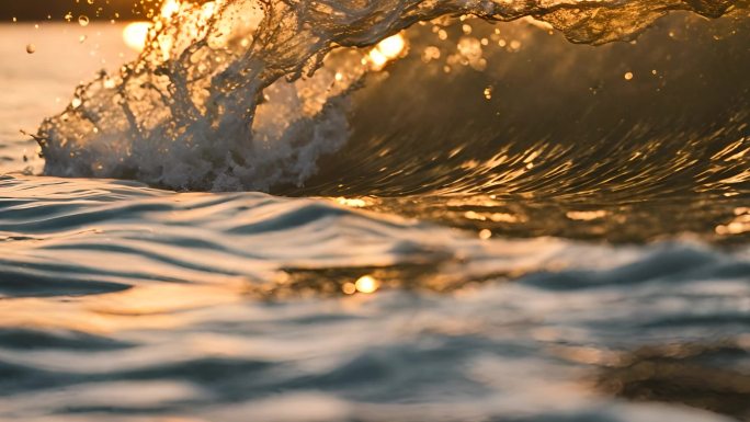 夕阳下的大海 震撼