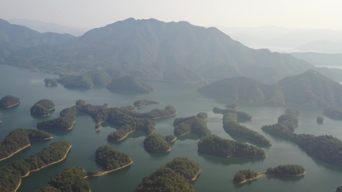 4K-Log-航拍杭州淳安千岛湖黄山尖