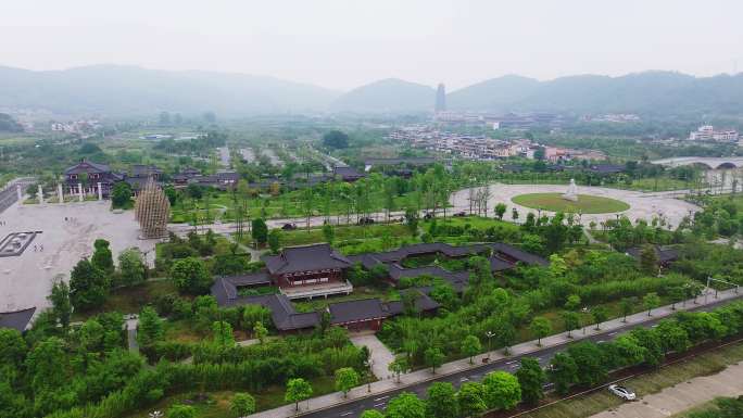 韶关南华禅寺广场航拍01