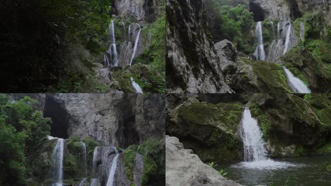 天星桥、山洞流水、瀑布、山水生态自然