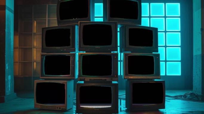 复古电视机复古电视机动画历史感电视机复古