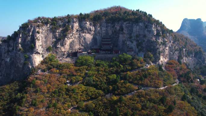 邯郸涉县娲皇宫风景区4K航拍