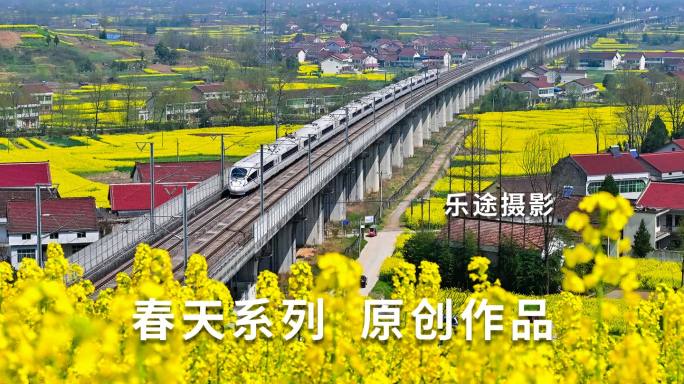 开往春天的列车 油菜花 乡村振兴大美中国