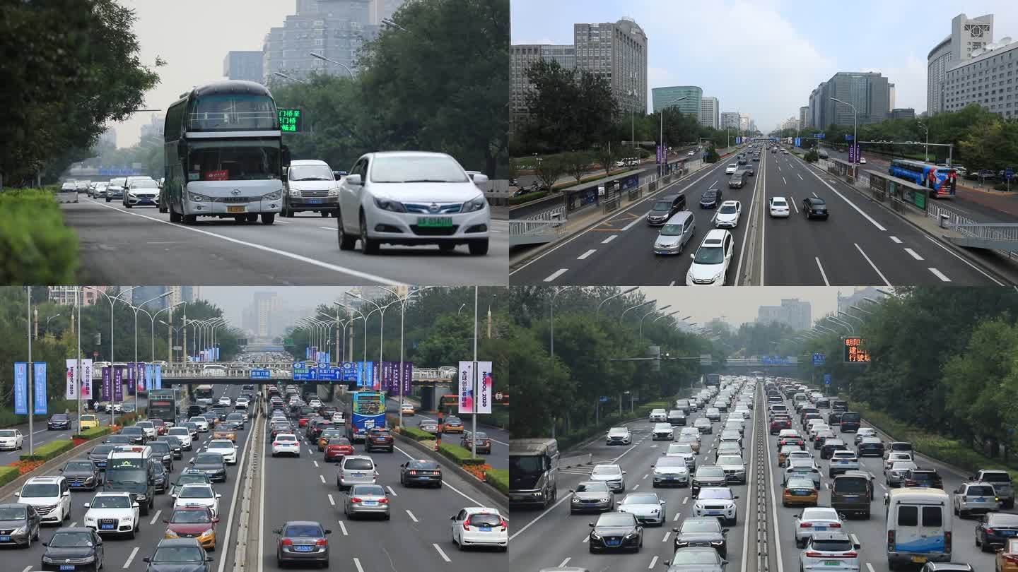 北京城市车流空镜