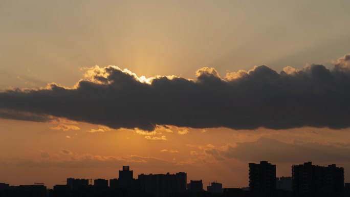 6K日落地平线夕阳延时