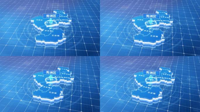 秀洲区蓝色三维科技区位地图
