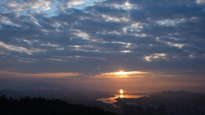 宁德东湖 日出 破晓 流云 地拍延时