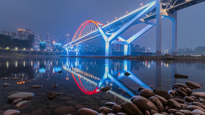 8K重庆菜园坝大桥夜景