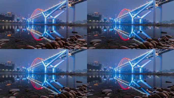 8K重庆菜园坝大桥夜景