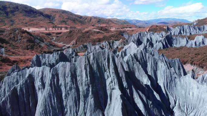 航拍川西墨石公园