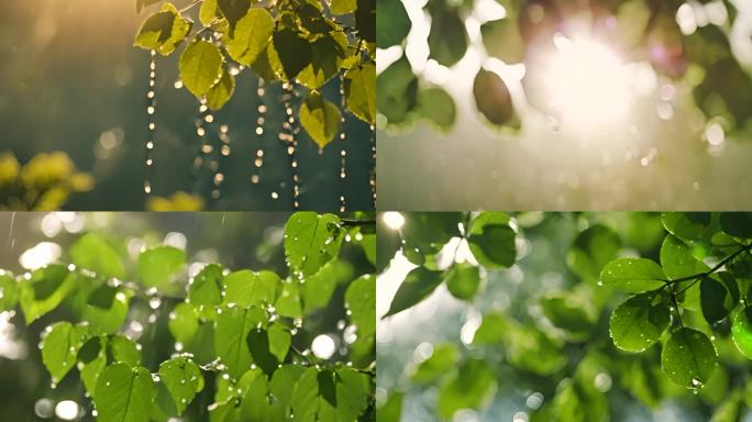 唯美雨后植物 谷雨